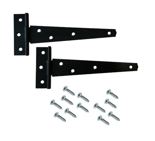 Black steel tee hinges - 2,