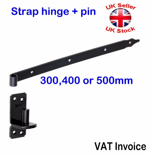 Black strap hinge - hinge, +