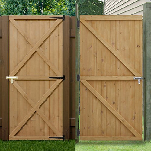 Large wooden garden gate - garden, pine