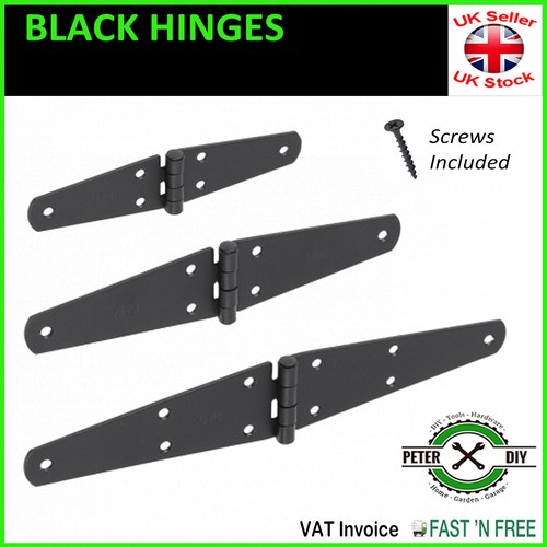 Black door hinges triangular - black,