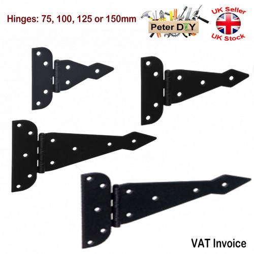 Black tee hinges triangular - black,