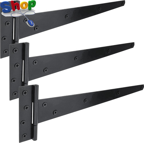 Pack black t hinges - t, 350mm