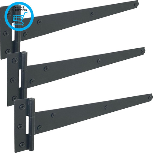 Pack black t hinges 300mm - pack,