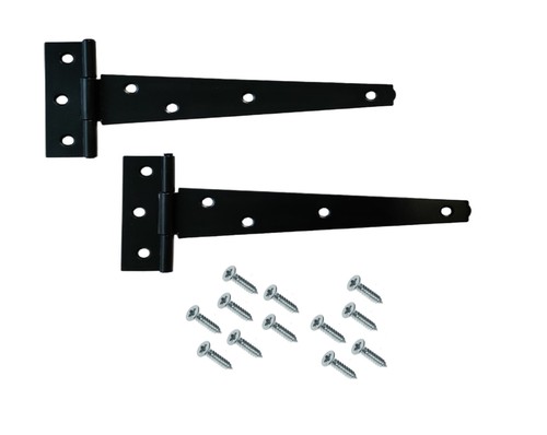 Black steel tee hinges - tee, 250mm