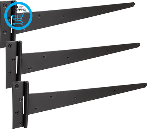 Pack black tee hinges - ®,